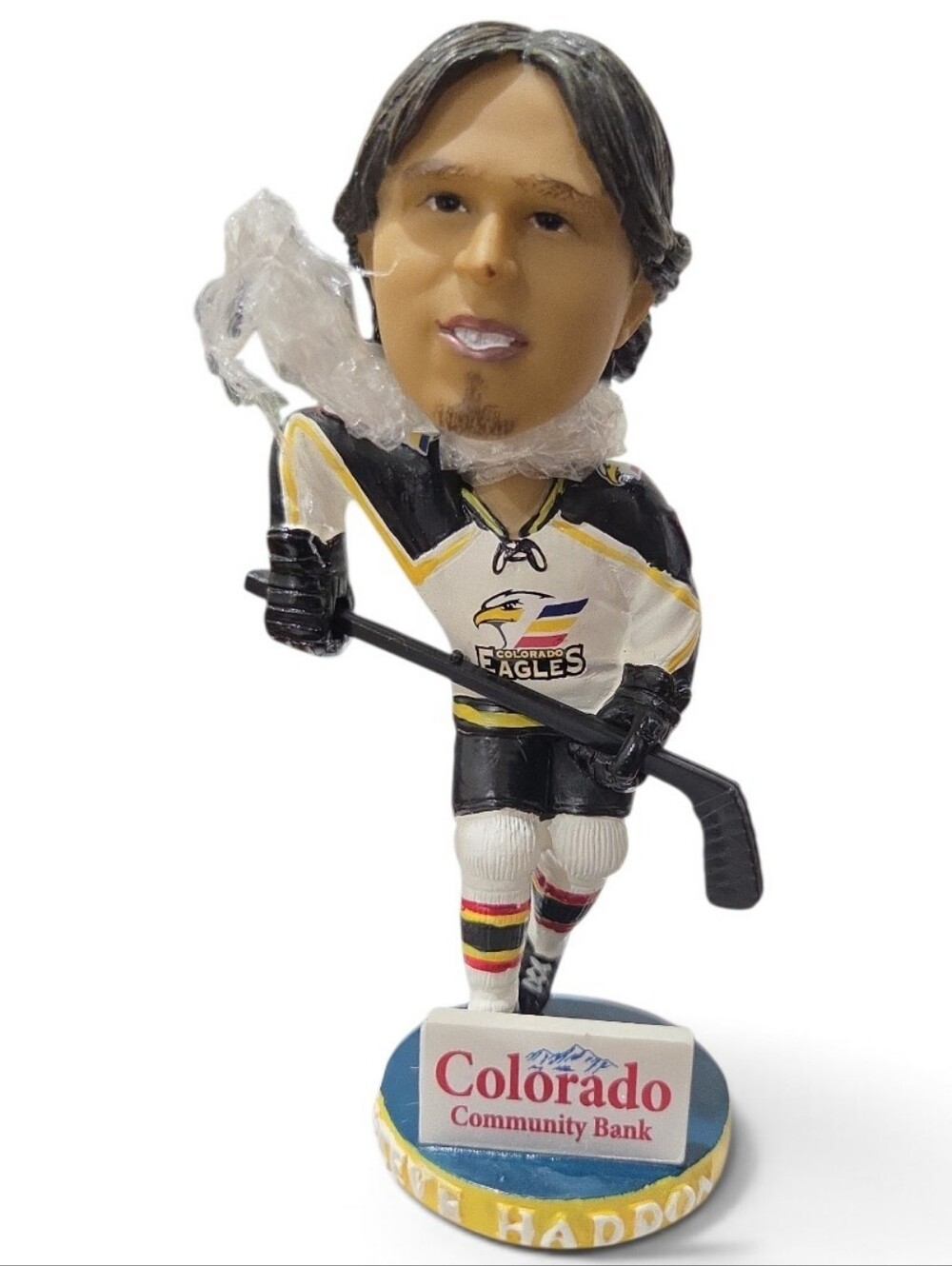 Brand New Steve Haddon Colorado Eagles Hockey Player Bobblehead
